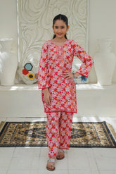 Khanak Stitched Kids-Blush Pink 2Pcs Co Ord Set KST 200