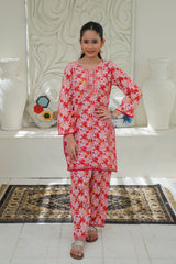 Khanak Stitched Kids-Blush Pink 2Pcs Co Ord Set KST 200