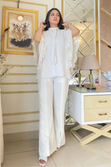 Urban Cut Elegant Cotton Ruffled Shirred Shirt 1 Piece