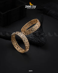 Hyderabadi kara Bangles Golden champagne - Zeesy Jewellery
