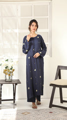 Signature By Najia Zia Stitched 2 Piece Lawn Collection'2025-MIDNIGHT