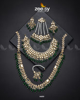 Enigmatic Bridal Set Green - Zeesy Jewellery