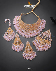 Luminescent Bridal set Pink - Zeesy Jewellery