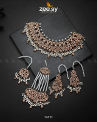 Mahira Bridal Set Champagne - Zeesy Jewellery