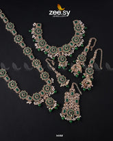 Armeria Bridal Set Golden Green - Zeesy Jewellery