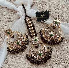 Made For Her-Embellished Earrings & Tikka Pair - KWA1001