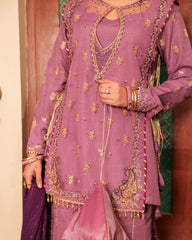 Omal By Komal Stitched 4 Piece Formals Suit-Wafa