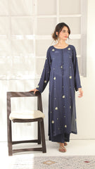Signature By Najia Zia Stitched 2 Piece Lawn Collection'2025-MIDNIGHT