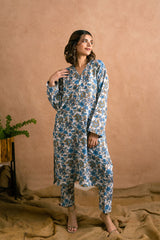 Ayla Studio Stitched PRINTED ESSENTIAL 2PC CO-ORD - Chinoiseries Bliss