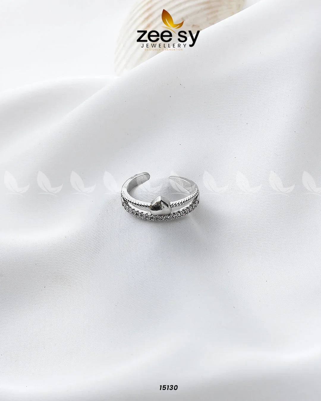 Heart Ring Silver - Zeesy Jewellery