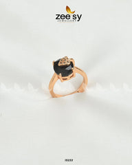 Sizzling Charming Ring Black - Zeesy Jewellery