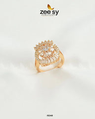 Shein Flower Ring White - Zeesy Jewellery