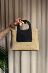 Fineur Halo Jute Shoulder Bag - Beige