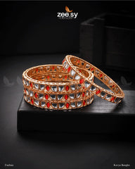 Kavya Bangles Fuchsia - Zeesy Jewellery