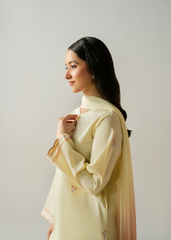 Solstic by Meerak Stitched 3 Piece Emb Lawn Suit-Maple