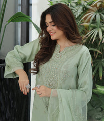 Dressline Neva Stitched 3 Piece Emb Luxury Organza Collection