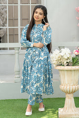 Mahroo Stitched 2 Piece Maxi Summer Collection'2025-T-FRK-002