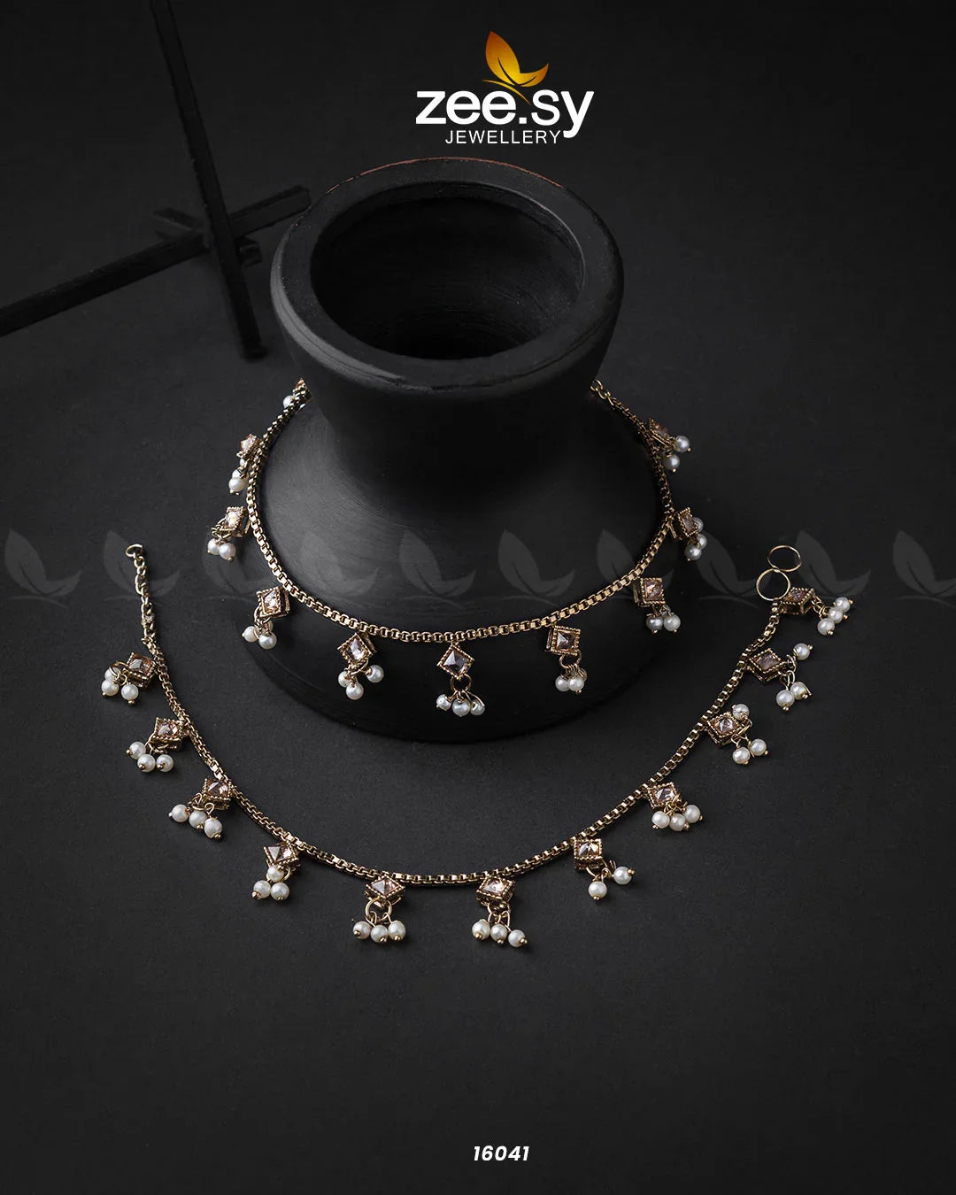 Cubic Anklets Antique - Zeesy Jewellery