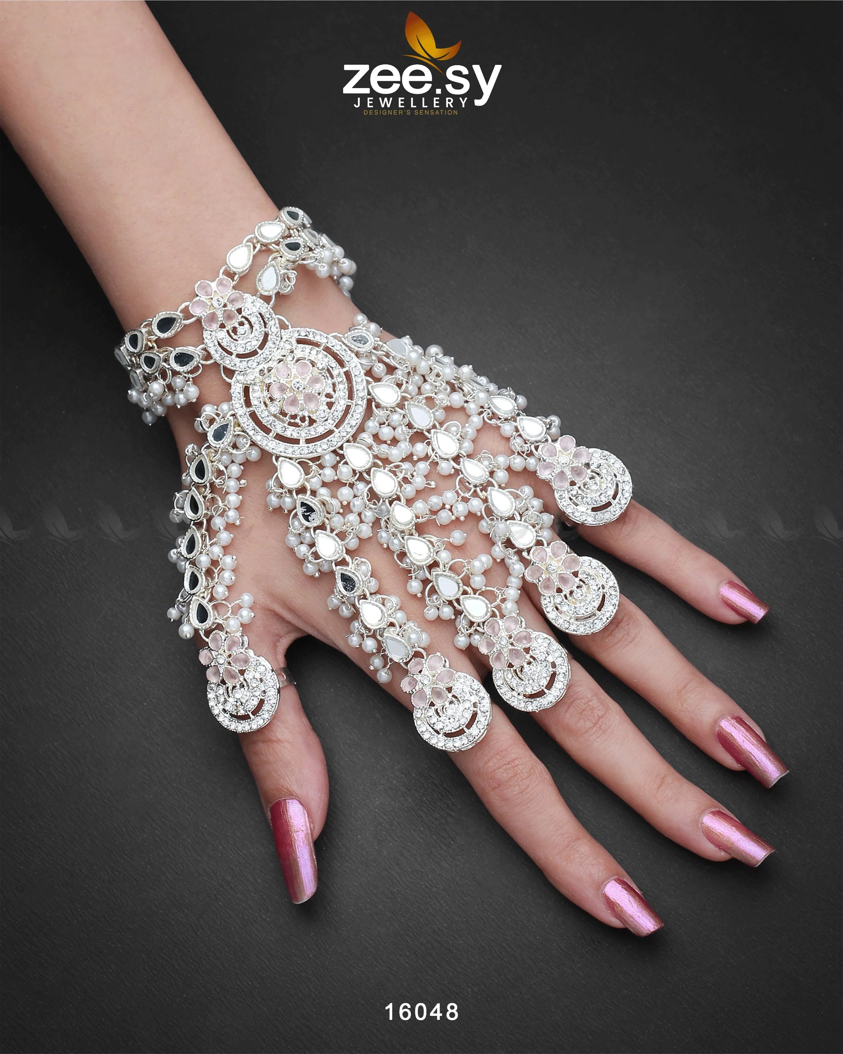 Phool Hath Accessories Silver Mint Pink - Zeesy Jewellery