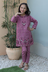 Layaan By Khanak 2025-Purple Ash 2 Pcs Suit KST 091