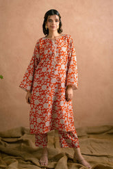 Ayla Studio Stitched PRINTED ESSENTIAL 2PC CO-ORD - Fiesta