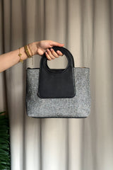 Fineur Halo Jute Shoulder Bag - Gray