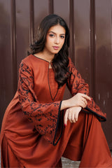 Earthen Tones By G Basics Gulmina Stitched 2 Piece Winter Suit-Rustic (2PC)