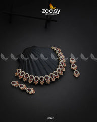 Embellished Necklace Red - Zeesy Jewellery