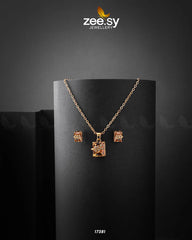 Cubic Sterling Pendant Champagne - Zeesy Jewellery