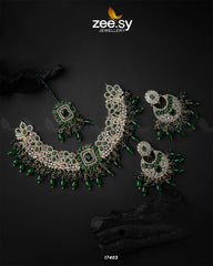 Prismatic Necklace Green - Zeesy Jewellery