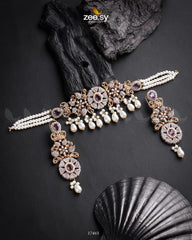 Meerub Necklace Golden Purple - Zeesy Jewellery