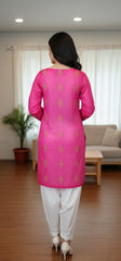 Festive Glow By Ahlam Vol-01-Fuchisa-Pink Kurta Set with Farshi Shalwar