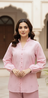 Festive Glow By Ahlam Vol-01-Baby-Pink Shirt Piece