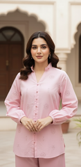 Festive Glow By Ahlam Vol-01-Baby-Pink Shirt Piece