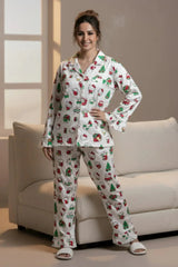 Urban Cut 2 Piece PJ Suit- Cotton Comfy Flannel ( Shirt + Trouser)