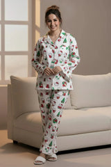 Urban Cut 2 Piece PJ Suit- Cotton Comfy Flannel ( Shirt + Trouser)