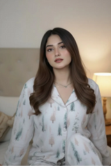 Urban Cut Women Pajama Suit Trees & Deer Print