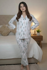 Urban Cut Women Pajama Suit – Trees & Deer Print