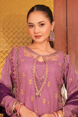 Omal By Komal Stitched 4 Piece Formals Suit-Wafa