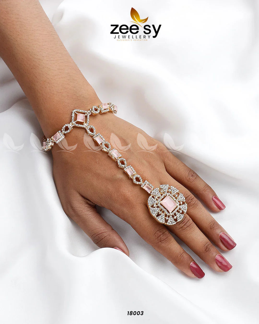 Delicate Anja Golden Mint Pink - Zeesy Jewellery