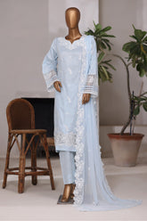 Khombi Stitched 3 Piece Luxury Cotton Collection'2025-198-LB-Kari Patta