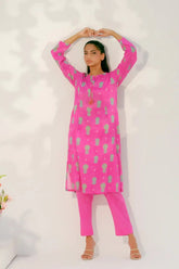 Dhaga Stitched 2 Piece Lawn Suit-Matching separate 0019