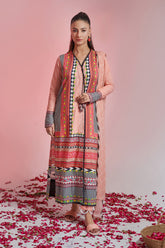 The Affordables By Mariam Malik Stitched 3 Piece Digital Printed Lawn Collection'2025-Mehfil Peach