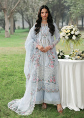 Tales Of Petals By Sardinia Unstitched 3 Piece Luxury Summer Suit-MORNING SKY