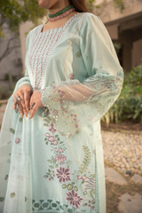 Mehru By Zebtan Unstitched 3 Piece Luxury Lawn Spring Suit-Mehru MZ-07