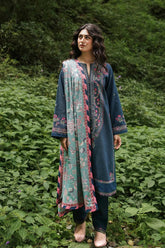 Coco by Zara Shahjahan Unstitched 3 Piece Winter Suit-ZW22-1B