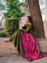 Tng By Md Odhni Collection-Manzil Silk Odhni (Hot Pink)