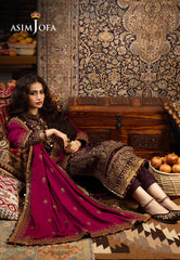 Asim Jofa Kashmiri Taanka - Embroidered Shawl collection Ajkt-05 Embroidered Slub Raw Silk 3 Pcs