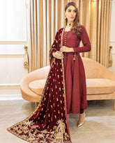 Aarzoo By Gulaal Bridal Shawl-Maral ABS-02