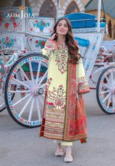 Asim Jofa Arabic Lawn Ajpl-06 Printed Arabic Lawn 3 Pcs